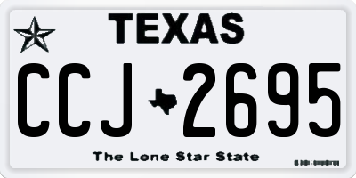 TX license plate CCJ2695