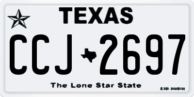 TX license plate CCJ2697
