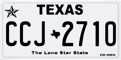 TX license plate CCJ2710