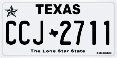 TX license plate CCJ2711
