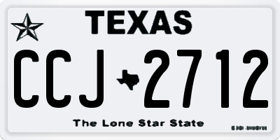 TX license plate CCJ2712