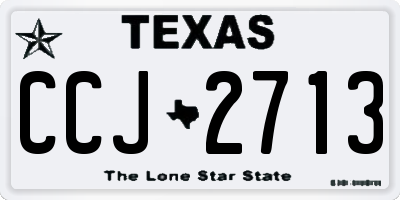 TX license plate CCJ2713