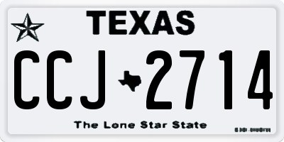 TX license plate CCJ2714