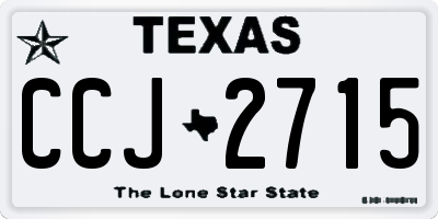 TX license plate CCJ2715