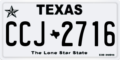 TX license plate CCJ2716
