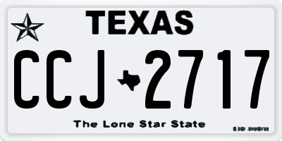 TX license plate CCJ2717