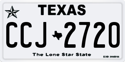 TX license plate CCJ2720