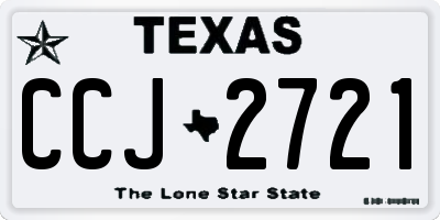 TX license plate CCJ2721