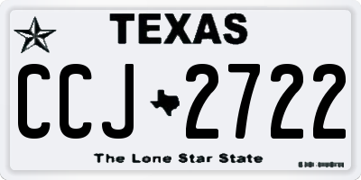 TX license plate CCJ2722