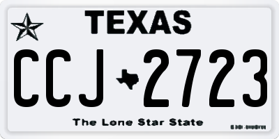 TX license plate CCJ2723