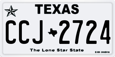 TX license plate CCJ2724
