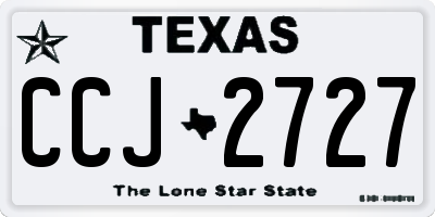 TX license plate CCJ2727