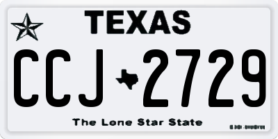 TX license plate CCJ2729