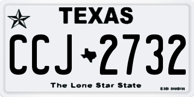 TX license plate CCJ2732