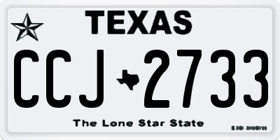 TX license plate CCJ2733