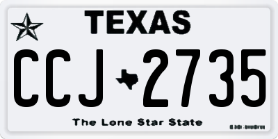 TX license plate CCJ2735