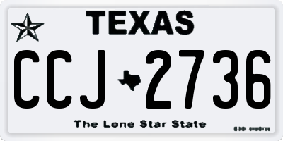 TX license plate CCJ2736