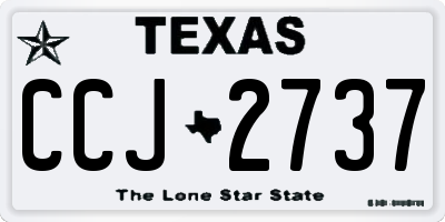 TX license plate CCJ2737