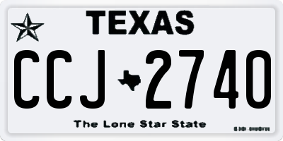 TX license plate CCJ2740