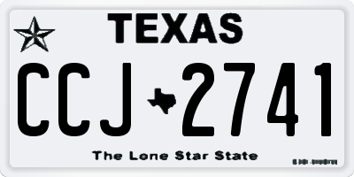 TX license plate CCJ2741