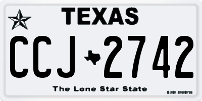TX license plate CCJ2742