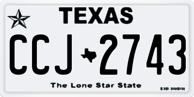 TX license plate CCJ2743