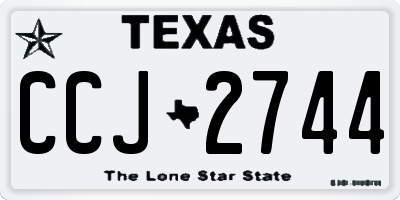 TX license plate CCJ2744