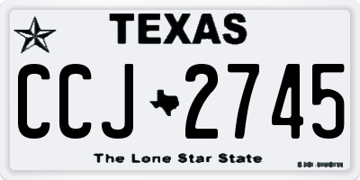 TX license plate CCJ2745