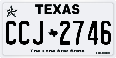 TX license plate CCJ2746