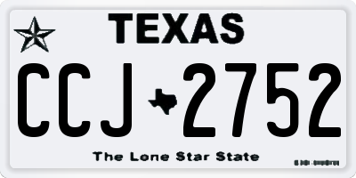 TX license plate CCJ2752