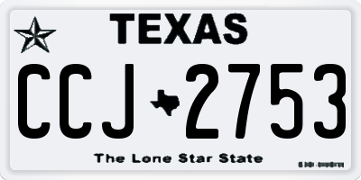 TX license plate CCJ2753