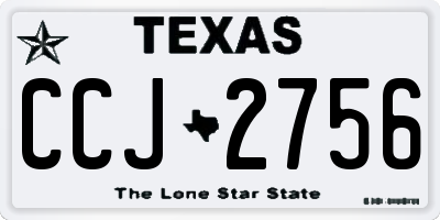 TX license plate CCJ2756