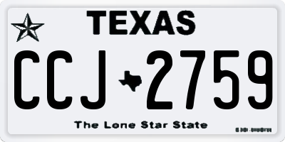 TX license plate CCJ2759