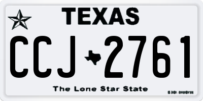 TX license plate CCJ2761