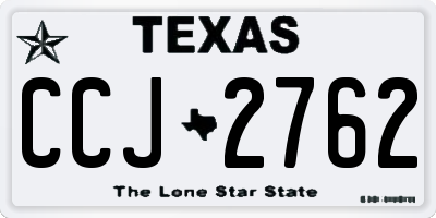 TX license plate CCJ2762