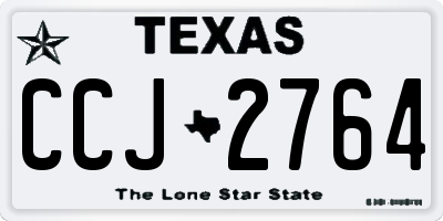 TX license plate CCJ2764