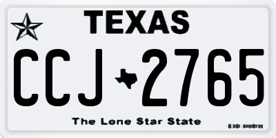 TX license plate CCJ2765