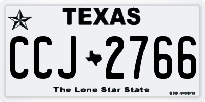 TX license plate CCJ2766