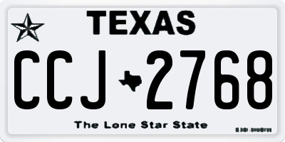 TX license plate CCJ2768
