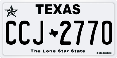 TX license plate CCJ2770