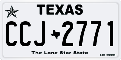 TX license plate CCJ2771