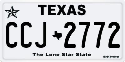 TX license plate CCJ2772