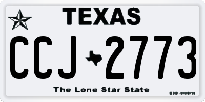 TX license plate CCJ2773