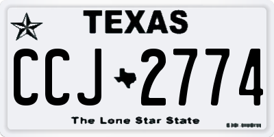 TX license plate CCJ2774