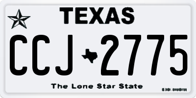 TX license plate CCJ2775