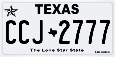 TX license plate CCJ2777