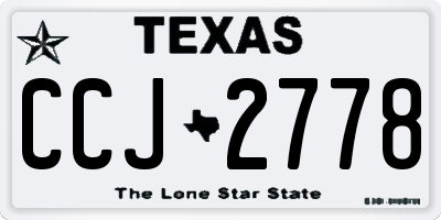 TX license plate CCJ2778