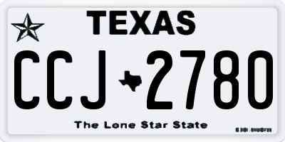 TX license plate CCJ2780