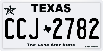 TX license plate CCJ2782