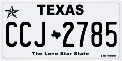 TX license plate CCJ2785